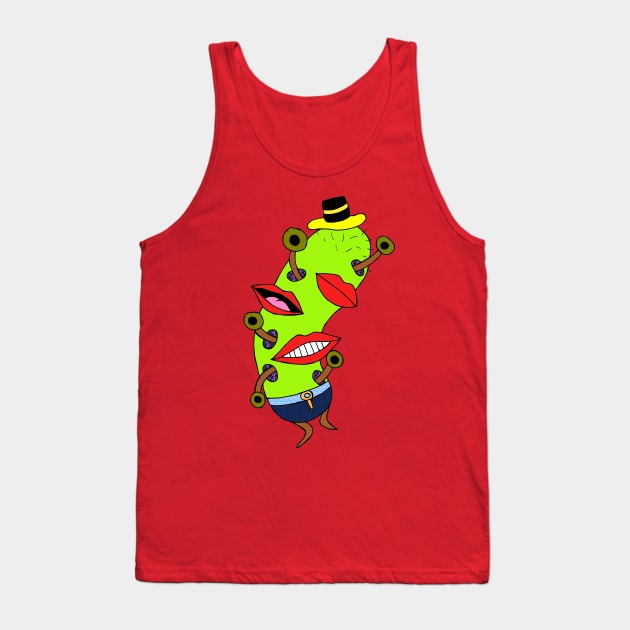 Creepy Worm Tank Top by coloringiship